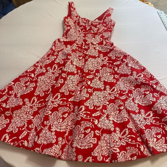 Fiori Di Zucca Red White Paisley Dress Size 2 - Picture 1 of 9